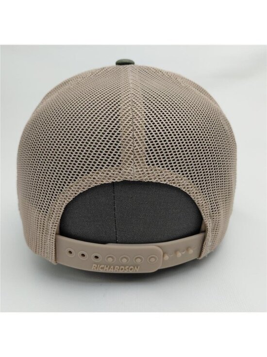 California Republic Leather Patch Olive Tan Richardson 112 Trucker Hat New Bear